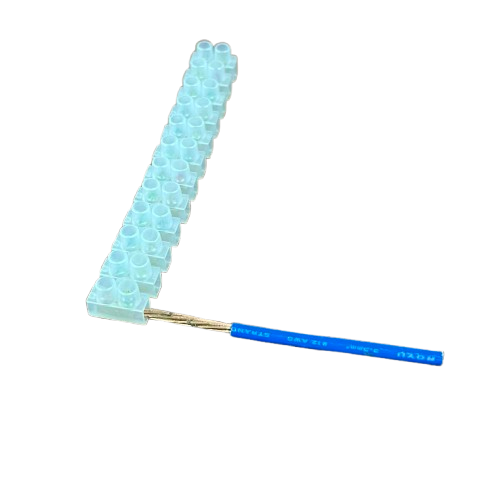 Grippes 5A PVC terminal block 12 pairs with transparent housing for secure electrical connections