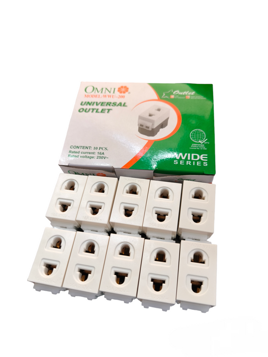 Omni Universal Outlet 15A 250V WWU-200 (10pcs)