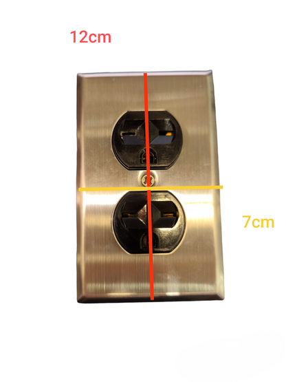 Eagle 2 Gang Tandem with Ground and Stainless Plate 16A 250V