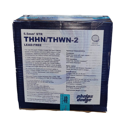 Phelps Dodge 3.5mm THHN AWG 12/7 THWN (1 Meter) Blue