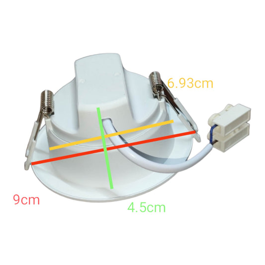 Ecolum 5W LED Downlight Daylight 6500K 220V CDL223105DL Cut-out Diameter: 69.3 mm Dimensions: Ø 45 x 90 mm