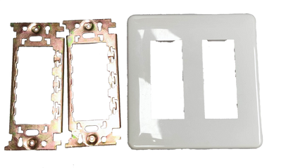 Kopez 6 gang switch plate cover with metal mounting frames for easy installation and durability