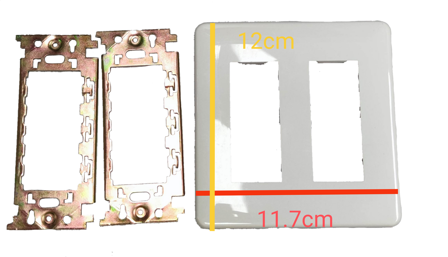 Kopez 6 gang switch plate cover with dimensions of 12cm by 11.7cm for easy installation