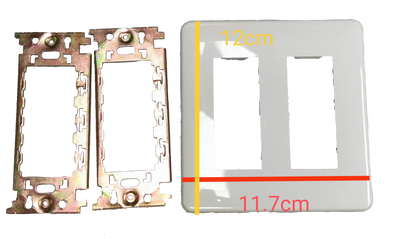 Kopez 6 gang switch plate cover with dimensions of 12cm by 11.7cm for easy installation