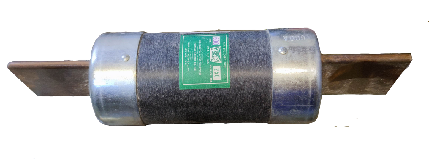Eagle 600A Non- Renewable Fuse 600V electrical circuitry part with metal connectors