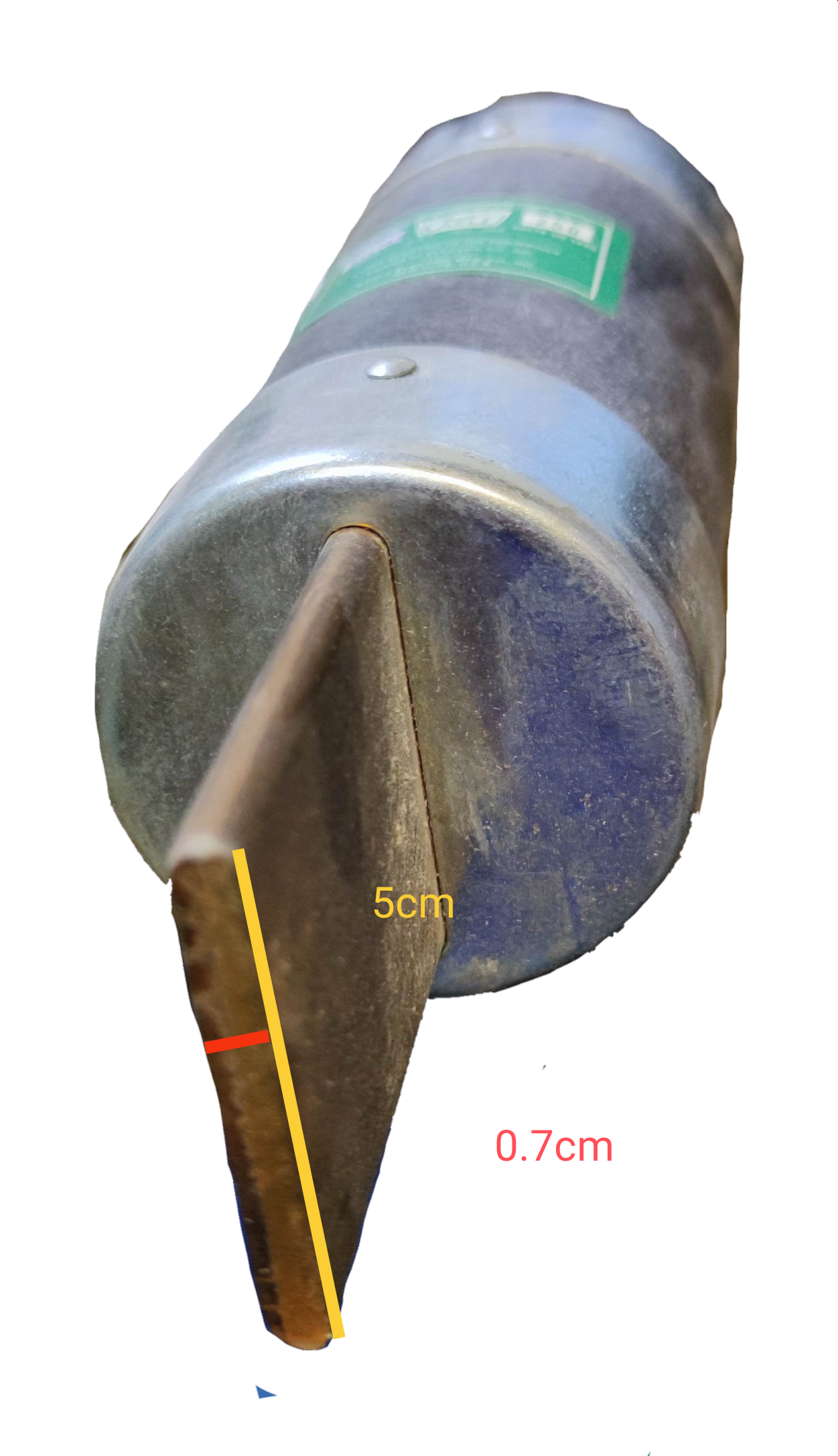 Eagle 600A Non- Renewable Fuse 600V electrical component with detailed metal terminal measurements