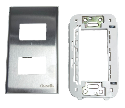 Omni 2 Gang Plate Chrome Cover Device WWP-112S