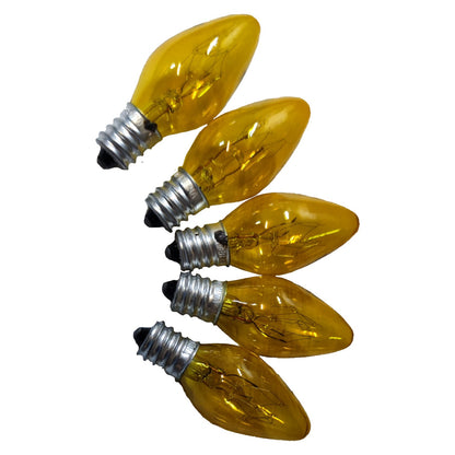 Pollux 5W Pilot Light E12 220V C7 1/2 Small Candle Shape Bulb Clear Tint Color Available in Clear, Green, Red, Blue and Yellow