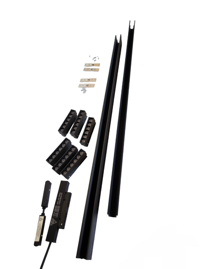 ILLUMIQ TERRA Magnetic Track Light 2 Meters 50mm with 6 pcs 6W Grille Track Light Cool White 4000K and Power Supply 100W 220V