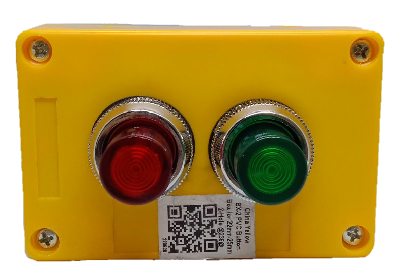Illuminated Push Button Red and Green 220V with Surface Box