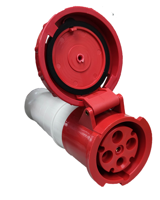 Grippes 63A 3P+E Industrial Outlet Cord Connector Type 6h 380-415V IP 67 (4 Pins) #234 IEC 60309-2