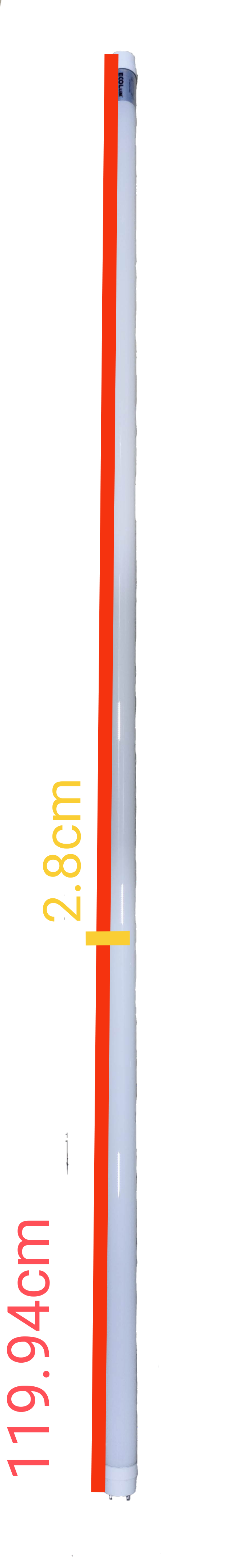 Ecolum 18W LED Fluorescent Lamp 1.2M length Double Ended 220V AC CFS02T8DL18 Glass