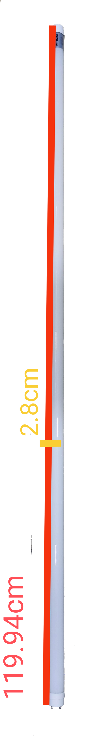 Ecolum 18W LED Fluorescent Lamp 1.2M length Double Ended 220V AC CFS02T8DL18 Glass