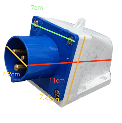 Grippes 16A 2P+E Industrial Plug Wall Type (3P) # 513 IEC309-2
