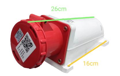 Grippes 63A 3P+E Industrial Outlet 6h 380-415V IP 67 (4 Pins) IEC 6309-2 #134