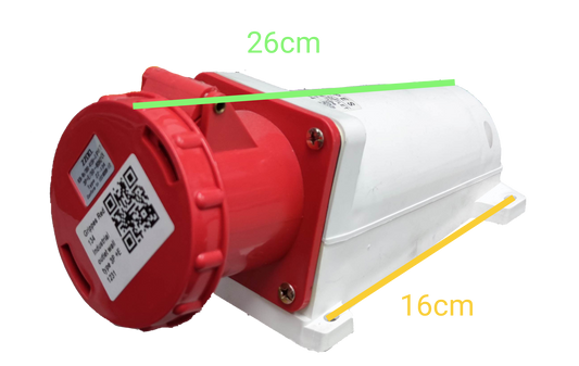 Grippes 63A 3P+E Industrial Outlet 6h 380-415V IP 67 (4 Pins) IEC 6309-2 #134