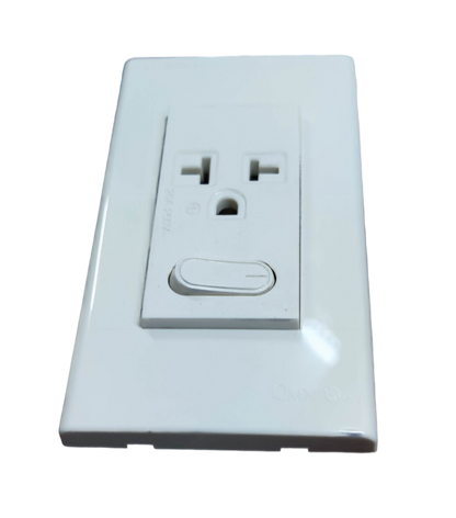 Omni Aircon Outlet Wide Series with Switch and Plate 20A 250V WWA-501/S + WWP-113