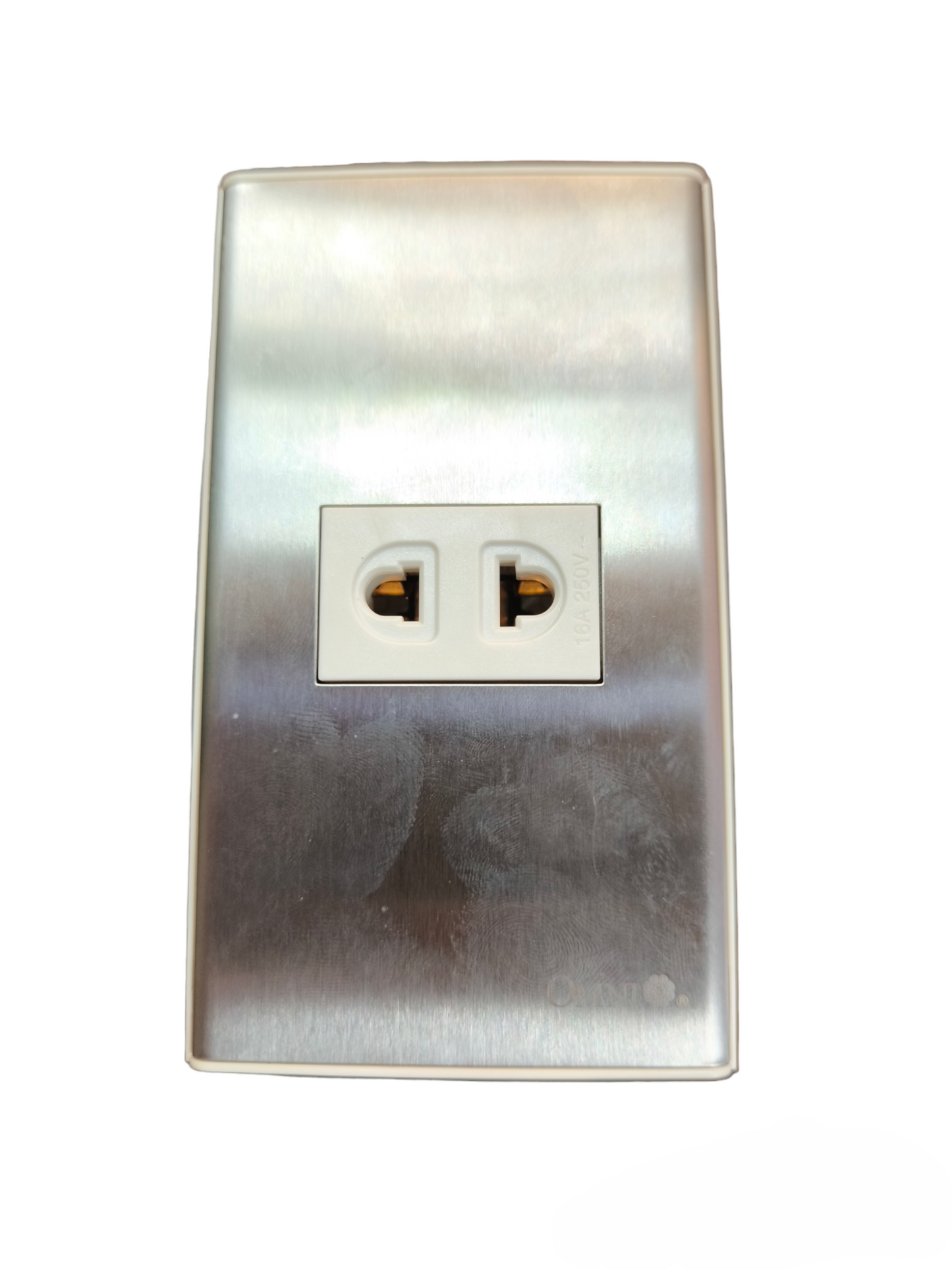 Omni 1 Gang Universal Outlet 15A 250V with Stainless Plate Cover WWP-110S+WWU-200