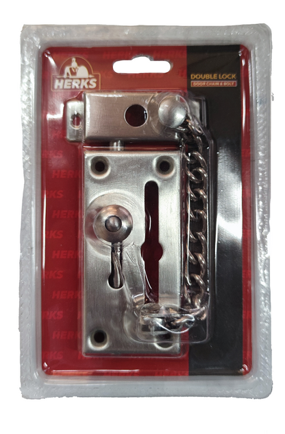 Double Lock - Door Chain & Bolt ( Herks) HD1001SS