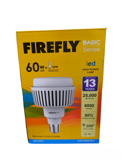 Firefly 60W LED High Power Lamp E27 220V Daylight6500K