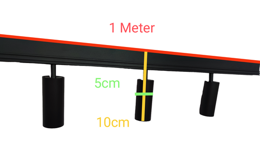 ILLUMIQ TERRA LED Magnetic Track Light 1 Meter 50mm with 3pcs 12W LED Spot Track Light Cool White 4000K 220V