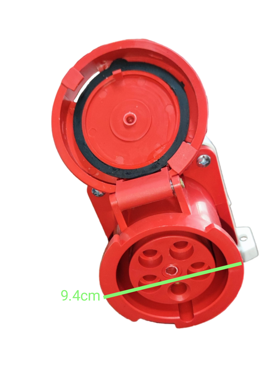 Grippes 63A 3P+E+N Industrial Outlet 5 Pins 220V IP67 #135 Wall Type IEC309-2