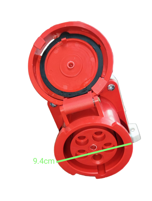 Grippes 63A 3P+E+N Industrial Outlet 5 Pins 220V IP67 #135 Wall Type IEC309-2