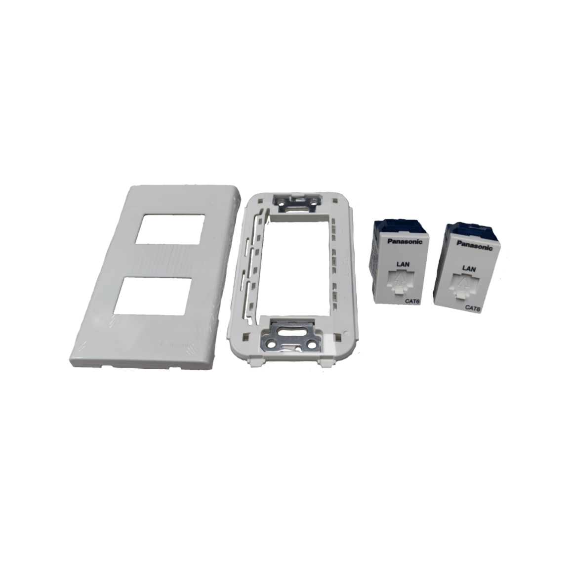 Panasonic 2 Gang Data Outlet CAT6 with Plate WEG24886 x 2pcs / WEG6802W-1