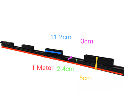 Magnetic Track Light 1 Meter with 3pcs 6W Grille Type Warm White with 100W Power Supply 220V ( ILLUMIQ TERRA) 26mm Track