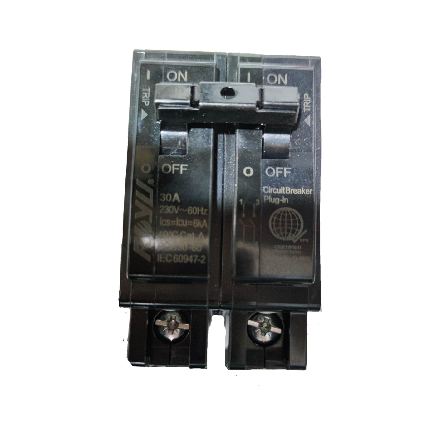 Royu 30A Circuit Breaker 2pole Plug In 6 KAIC 220V