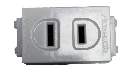 Panasonic Flat Pin Outlet Receptacle Quick Connect Terminal 16A 250V (10PCS), Flat Pin Outlet Device Wide Series (10PCS) WEG1001-5