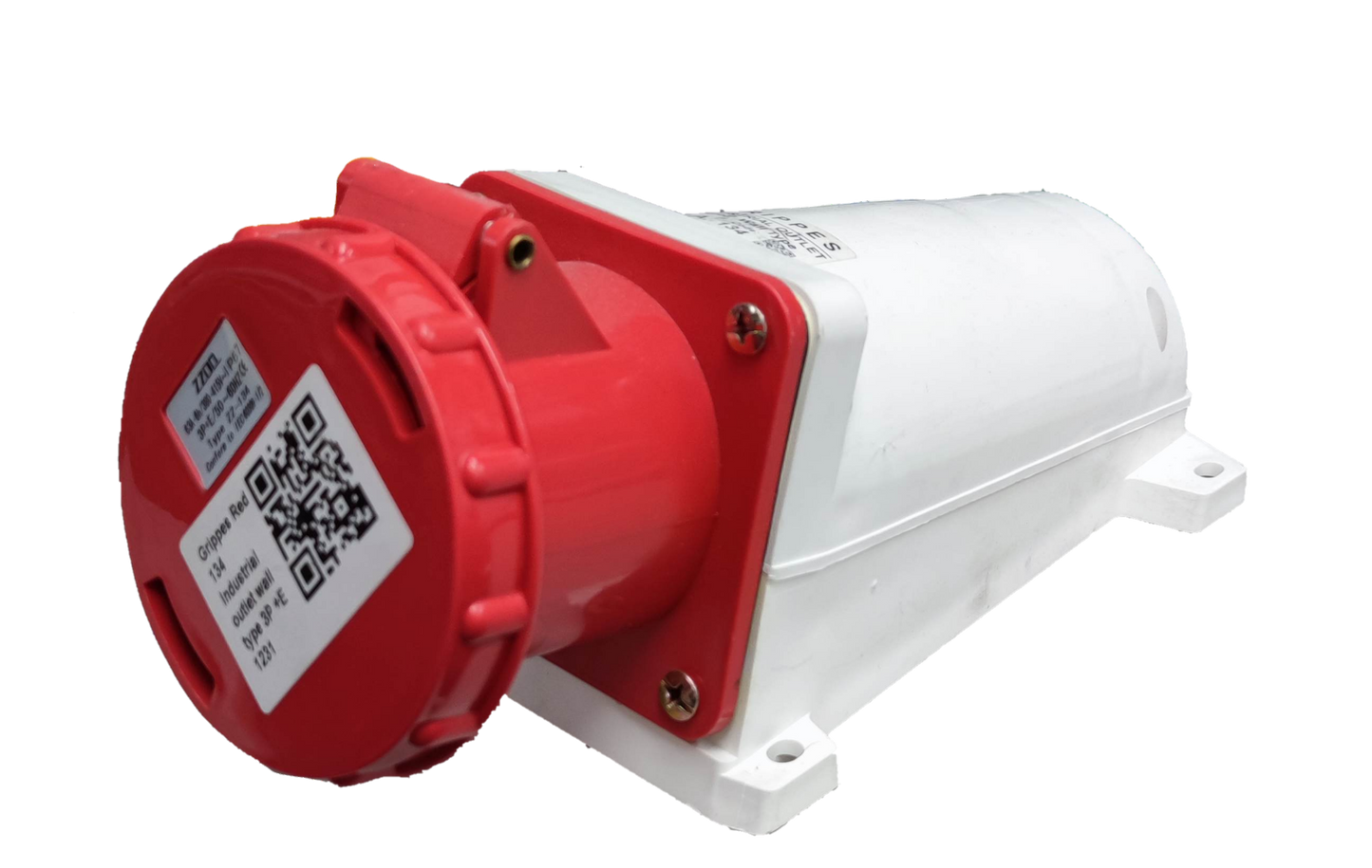 Grippes 63A 3P+E Industrial Outlet 6h 380-415V IP 67 (4 Pins) IEC 6309-2 #134