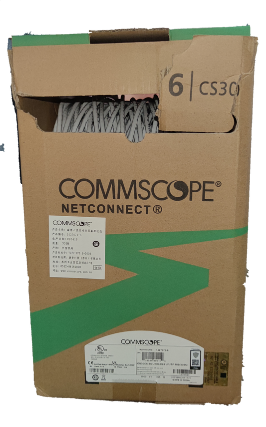 Comscope CAT6 UTP 300 Meters, LAN Cable, Ethernet Cable, Data Cable, Internet Cable, CAT 6 AWG 24 Solid