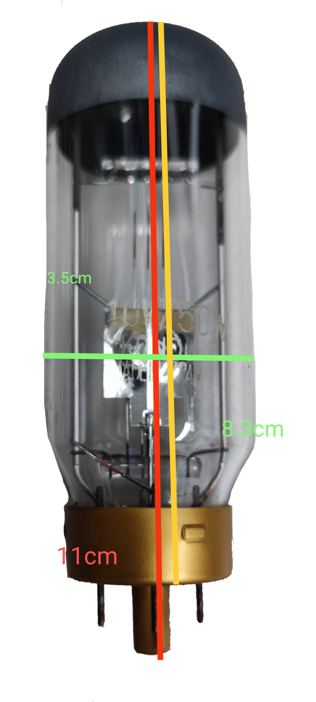 Sylvania 750W projector novelty lamp with clear glass and gold base for projector accessories