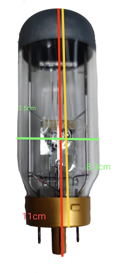 Sylvania 750W projector novelty lamp with clear glass and gold base for projector accessories