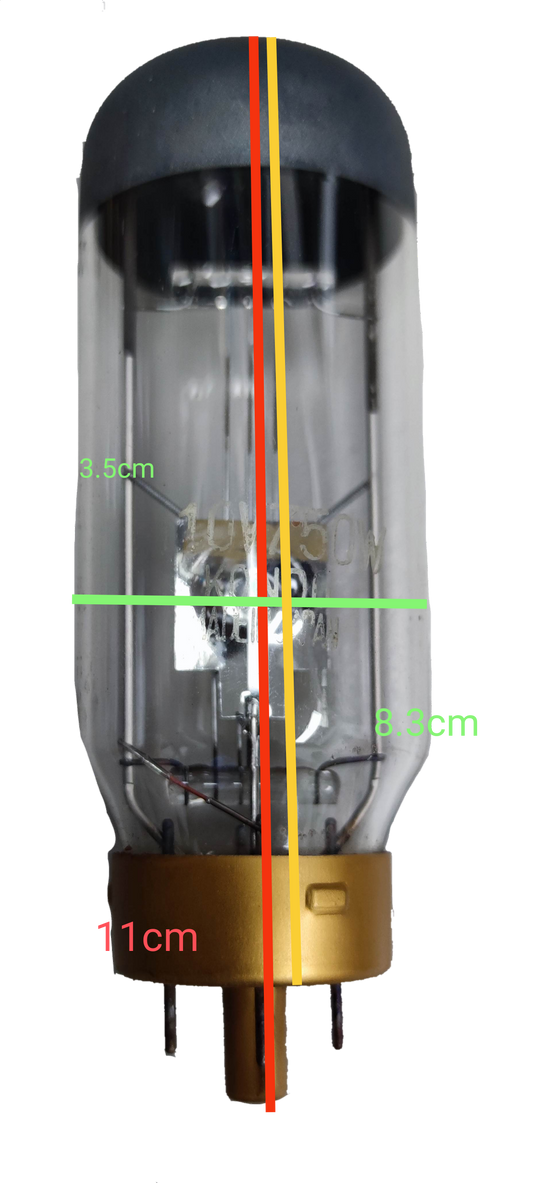 Sylvania 750W projector novelty lamp with clear glass and gold base for projector accessories