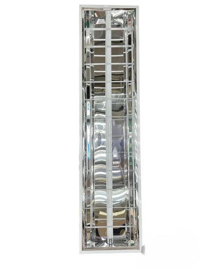 Ecolum 12x48" T8  Louver Recessed LED Fluorescent Fixture with Lamp Daylight 6500K 220V  Troffer