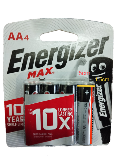 Energizer AA Battery Packs of 4 Alkaline Battery E91 LR6 AM3 1.5V