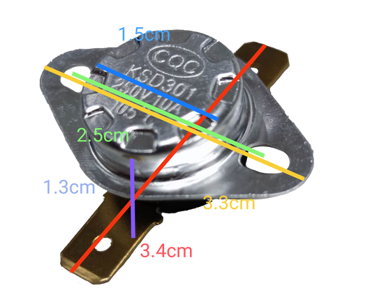 Denko Thermostat 105 Degrees 220V 10A, 105C 10A 220V