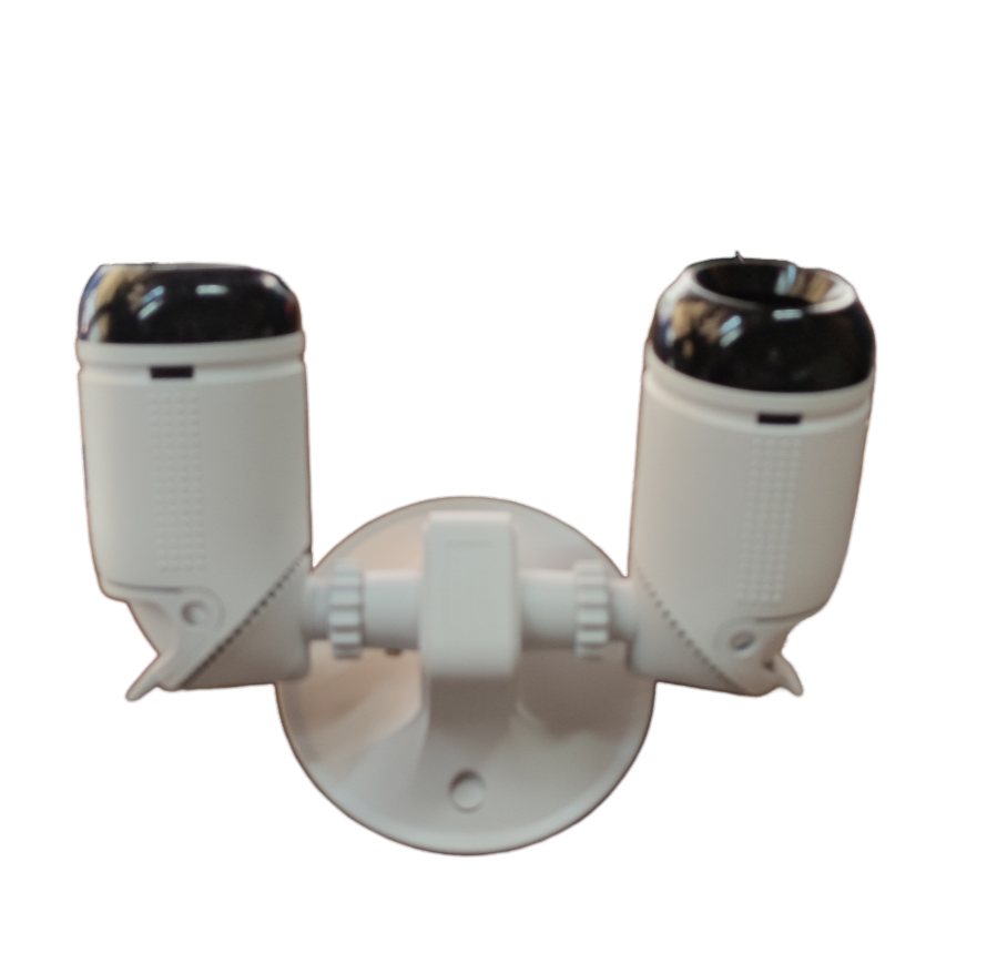 Omni Weatherproof Heavy Duty Lamp Holder 2 x E27, Outdoor E27 Socket Angle Lamp Holder Deluxe Weatherproof Twin Lamp holder