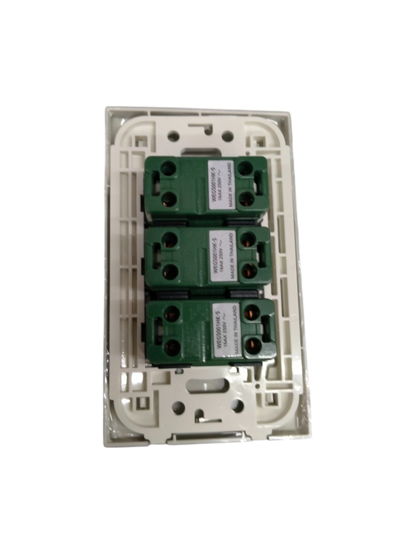 Panasonic 3 Gang 1 Way Switch 16A 250V with Plate Cover Metallic Gray WEG6803MH-1/3XWEG5001HK-5