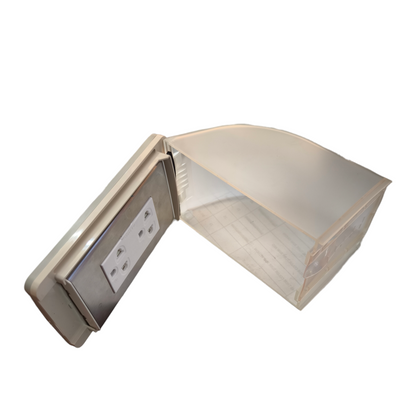Omni Weatherproof Duplex Universal Outlet 16A 250V with Stainless Plate WPP-605+WWP-113S+WWG-402