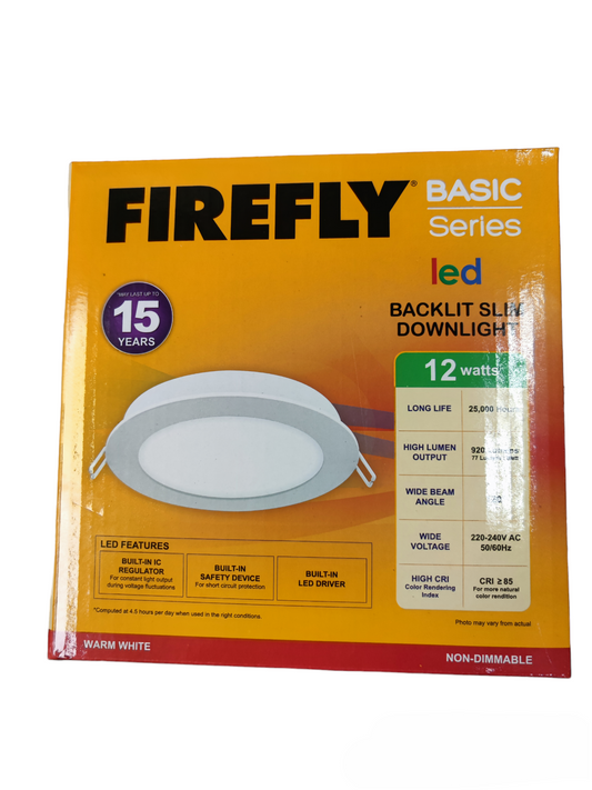 Firefly 12W LED Downlight 220V 3000K Warm White EDL218012WW