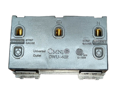 Omni Duplex Universal Outlet with Ground Designer Series Graphite 16A 250V DWU-402