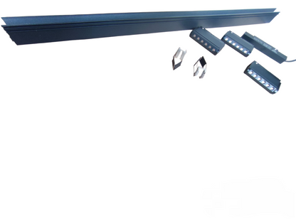 Magnetic Track Light 1 Meter 50mm with 3Pcs Rotary Grille Track Light Warm White 3000K 220V ( ILLUMIQ TERRA)