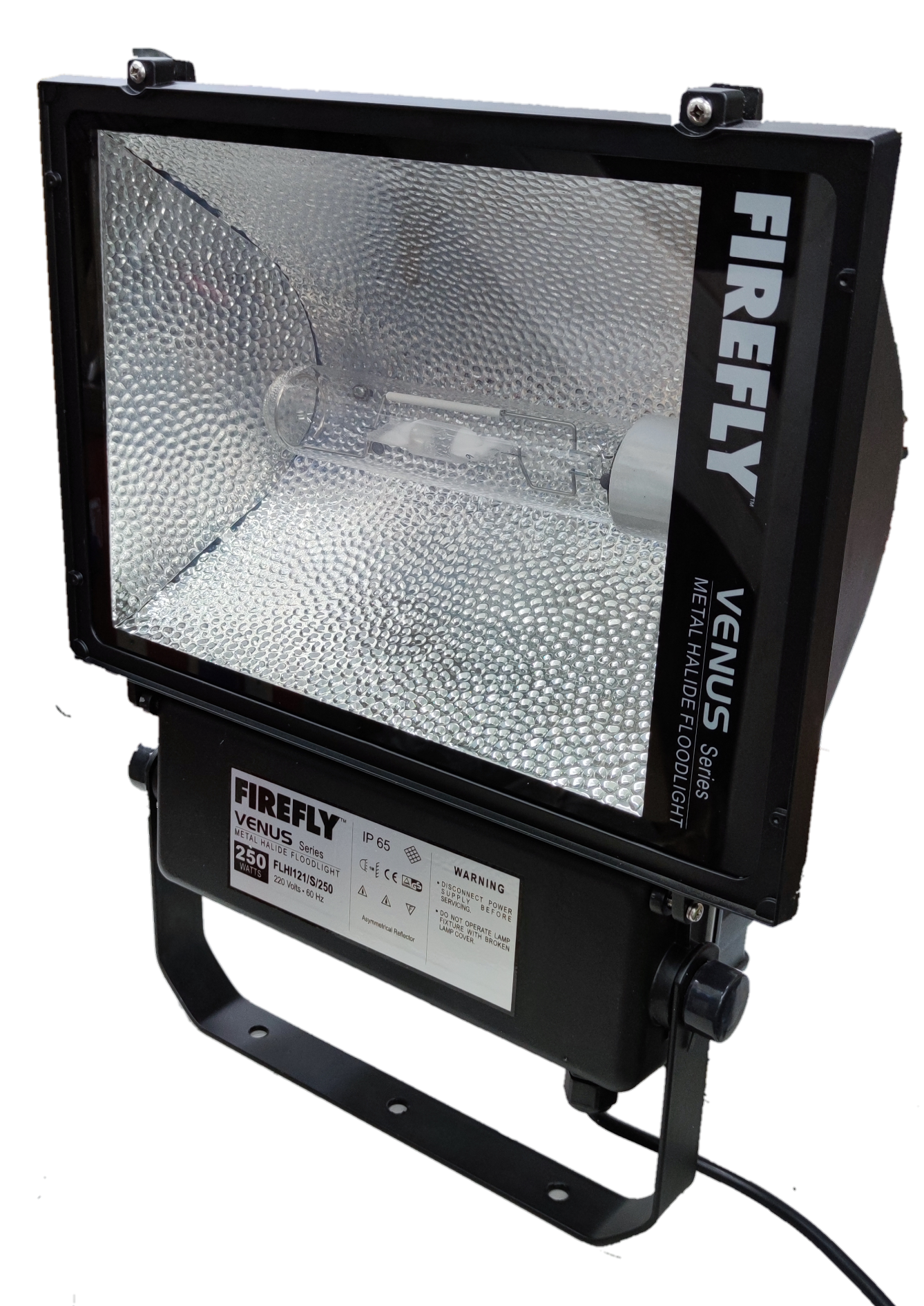 Firefly 250W Metal Halide Flood Light Fixture Set with 250W Tubular Metal Halide Bulb