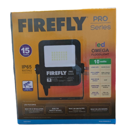 Firefly 10W LED Floodlight 220V Daylight 6500K FFL3010DL Omega Series Flood light
