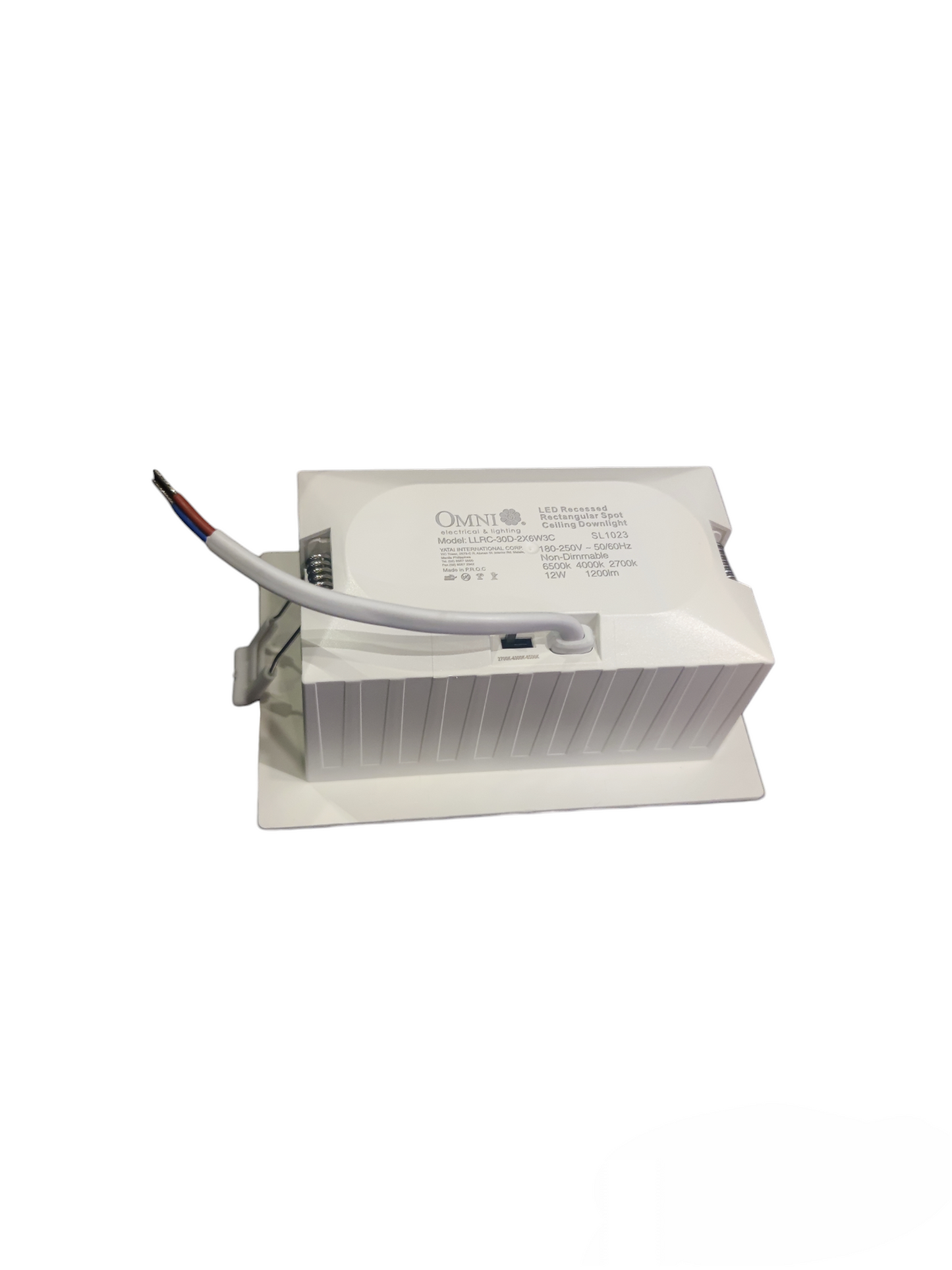 Omni 12W LED Spot Ceiling Downlight Tri- Color 220V iLLR-30D-2X6W3C