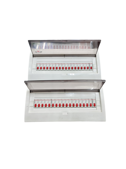 Panel Board 63A 1Pole Main with 35 Branches 1 Pole Miniature Circuit Breaker,  Distribution Box Metal Base with Himel Circuit Breakers and Bus Bar Metal Base ( ZY) Himel