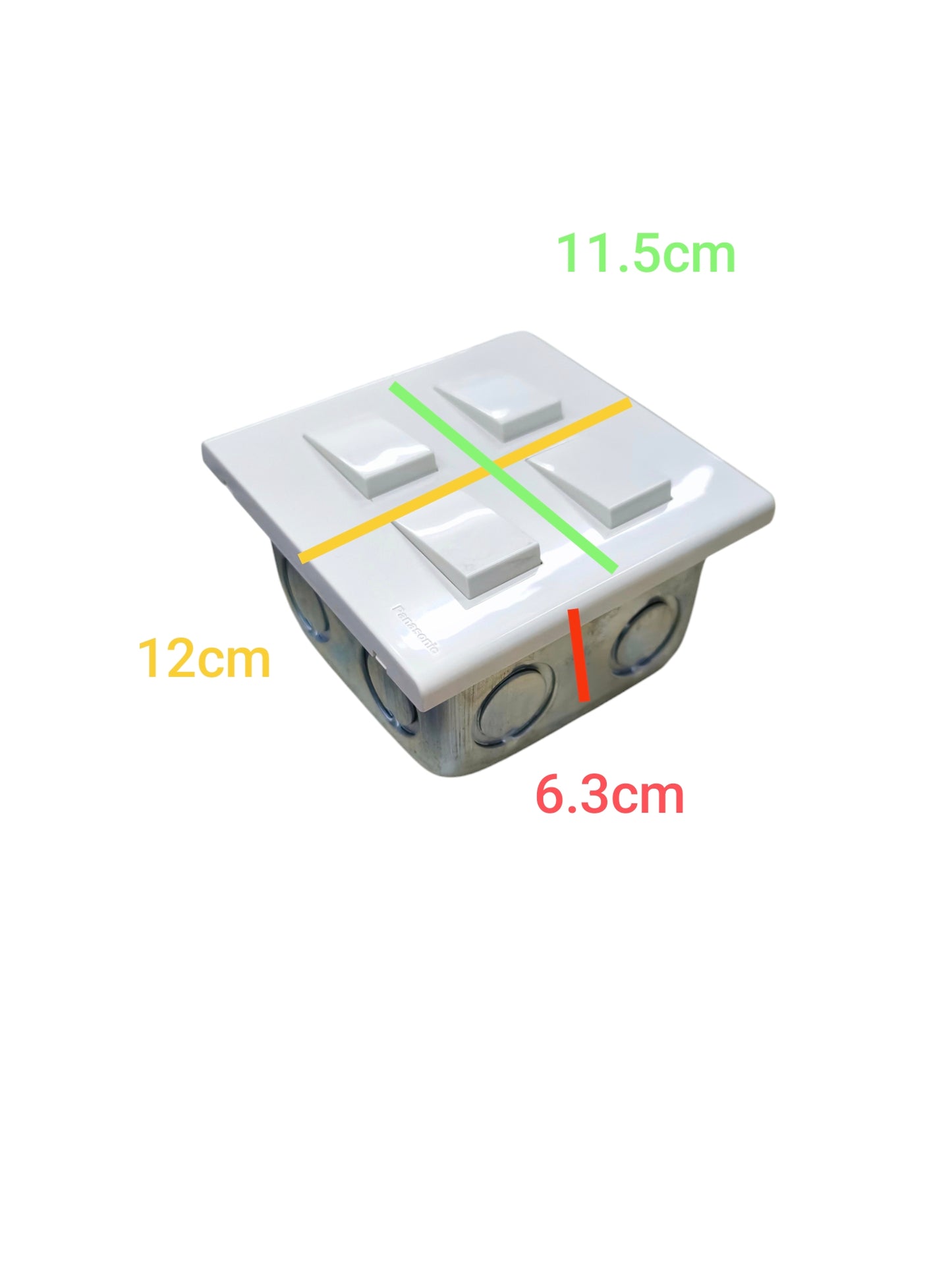 Panasonic 4 Gang 3 Way Switch 16A 250V  with Series with Utility Box WEG6804+(4XWEG5002K-5)+Utility Box